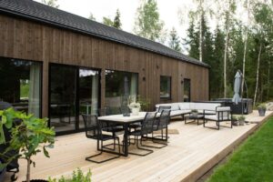 Nybyggt, modernt ladhus i Uppsala